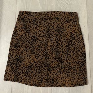 WORN ONCE cheetah print skirt